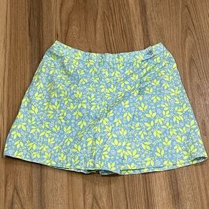 Liz Claiborne Blue and Green Floral Skirt